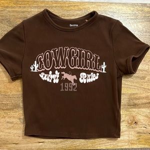Bershka Cowgirl crop top